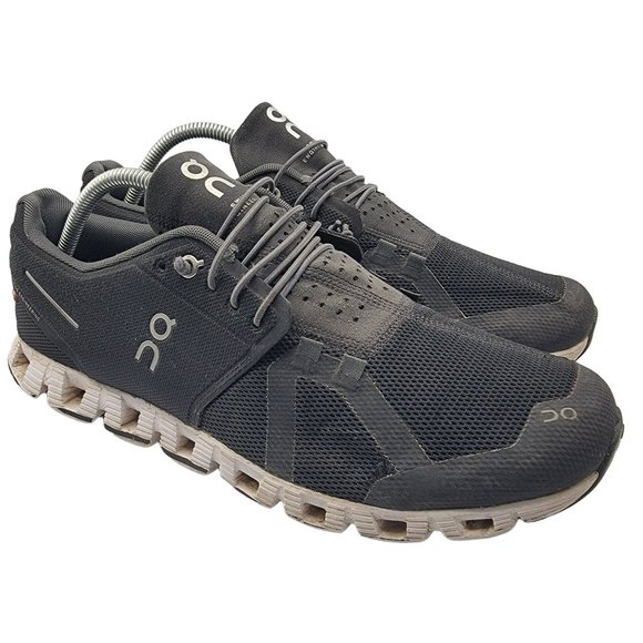 On Cloud Running Swiss Engineering Mens 10 Black Athletic Outdoor Shoes Sneakers